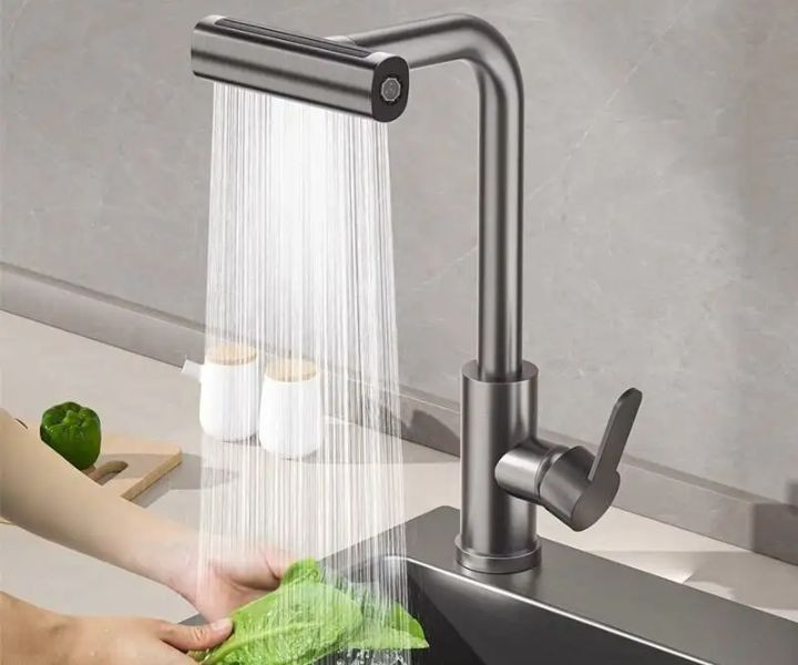 شیر ظرفشویی چهار حالته لوکس شاوری (شیلنگ دار) برند هایشین