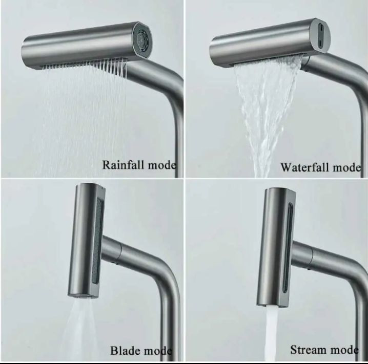 شیر ظرفشویی چهار حالته شاوری لوکس شیلنگ دار برند هایشین